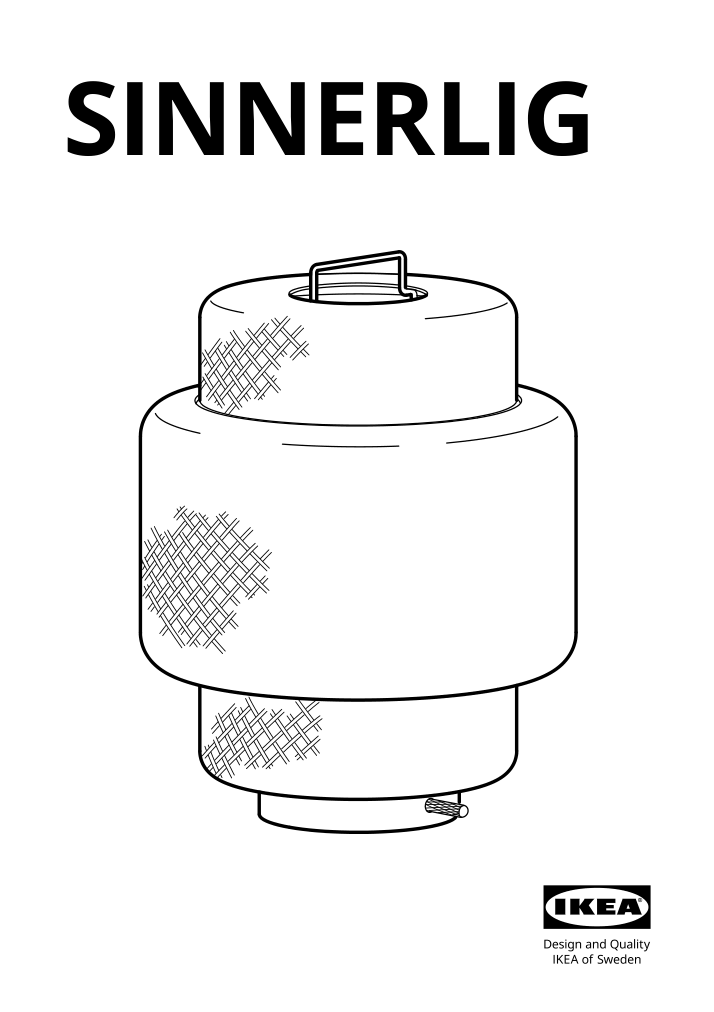 Assembly instructions for IKEA Sinnerlig led table lamp bamboo handmade dimmable | Page 1 - IKEA SINNERLIG LED table lamp 405.012.03