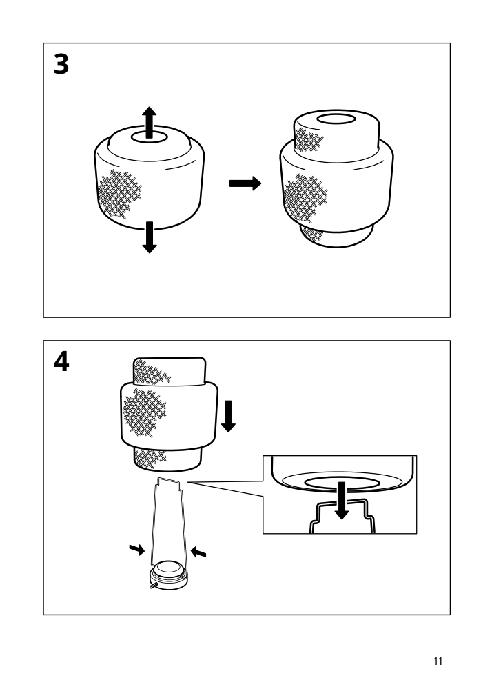 Assembly instructions for IKEA Sinnerlig led table lamp bamboo handmade dimmable | Page 11 - IKEA SINNERLIG LED table lamp 405.012.03