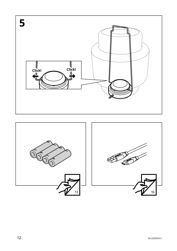 Assembly instructions for IKEA Sinnerlig led table lamp bamboo handmade dimmable | Page 12 - IKEA SINNERLIG LED table lamp 405.012.03