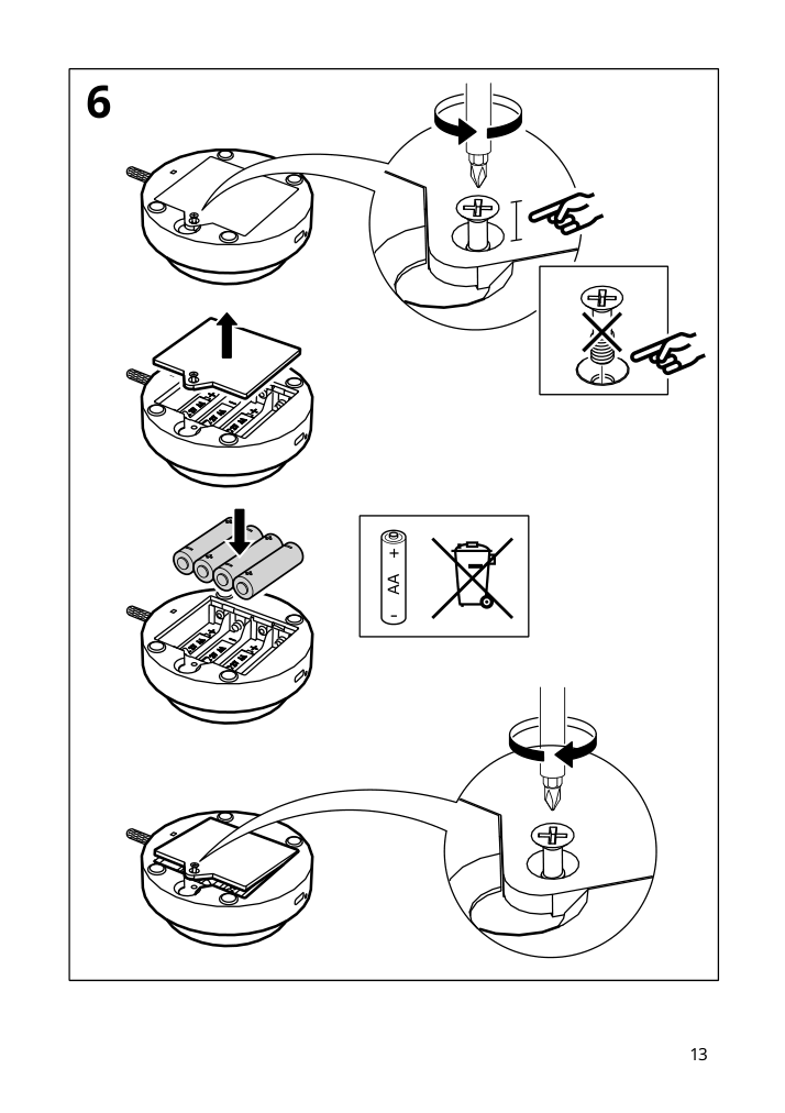 Assembly instructions for IKEA Sinnerlig led table lamp bamboo handmade dimmable | Page 13 - IKEA SINNERLIG LED table lamp 405.012.03