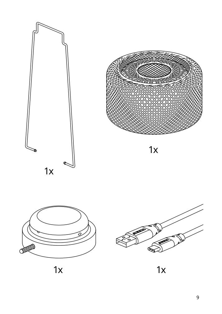 Assembly instructions for IKEA Sinnerlig led table lamp bamboo handmade dimmable | Page 9 - IKEA SINNERLIG LED table lamp 405.012.03