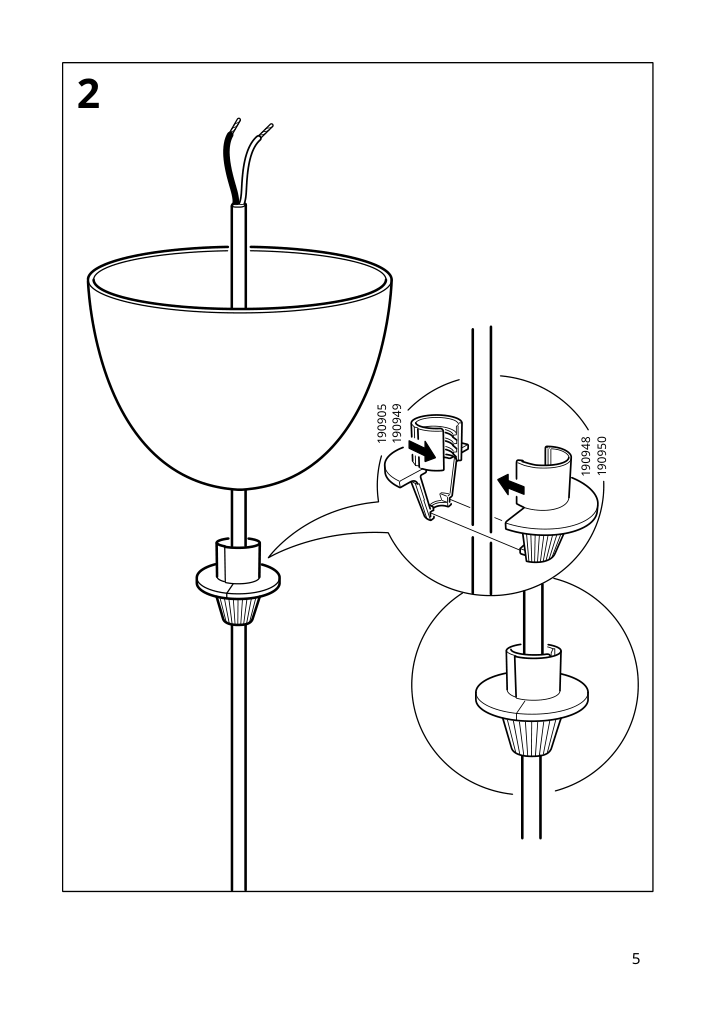 Assembly instructions for IKEA Sinnerlig pendant lamp bamboo handmade | Page 5 - IKEA SINNERLIG pendant lamp 703.116.97