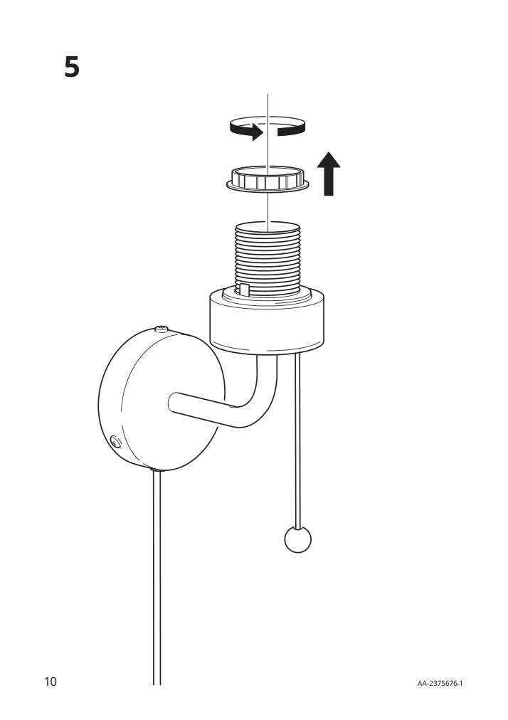 Assembly instructions for IKEA Sinnerlig wall lamp bamboo handmade | Page 10 - IKEA SINNERLIG wall lamp 205.512.08