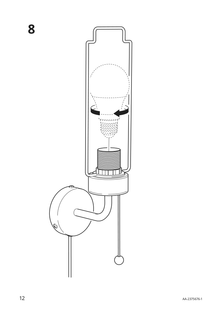 Assembly instructions for IKEA Sinnerlig wall lamp bamboo handmade | Page 12 - IKEA SINNERLIG wall lamp 205.512.08