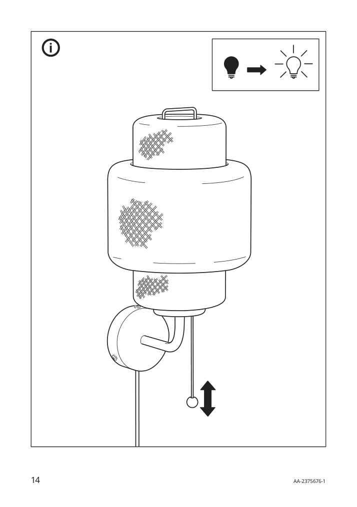 Assembly instructions for IKEA Sinnerlig wall lamp bamboo handmade | Page 14 - IKEA SINNERLIG wall lamp 205.512.08