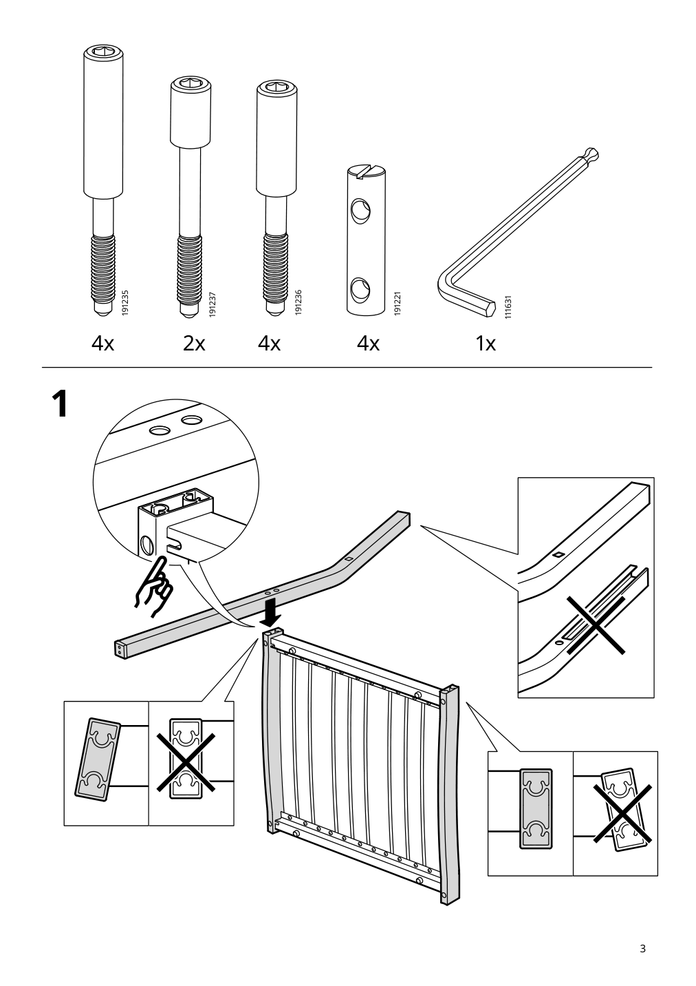 Assembly instructions for IKEA Sjaelland armchair outdoor light gray light brown | Page 3 - IKEA SJÄLLAND table and 4 armchairs, outdoor 892.914.87