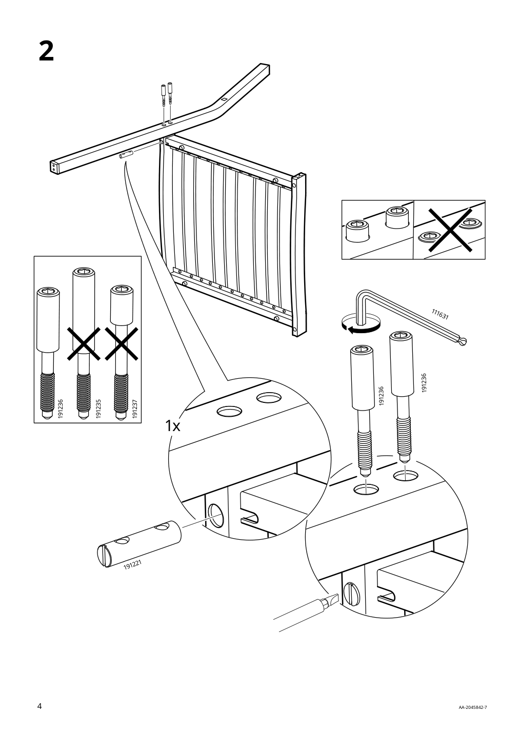 Assembly instructions for IKEA Sjaelland armchair outdoor light gray light brown | Page 4 - IKEA SJÄLLAND armchair, outdoor 703.865.03