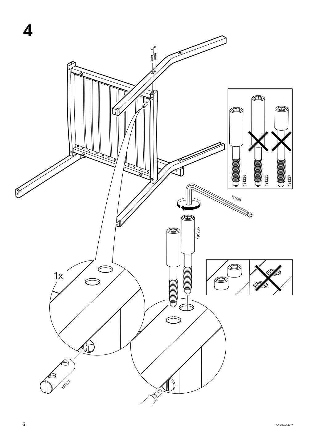 Assembly instructions for IKEA Sjaelland armchair outdoor light gray light brown | Page 6 - IKEA SJÄLLAND table and 4 armchairs, outdoor 892.914.87