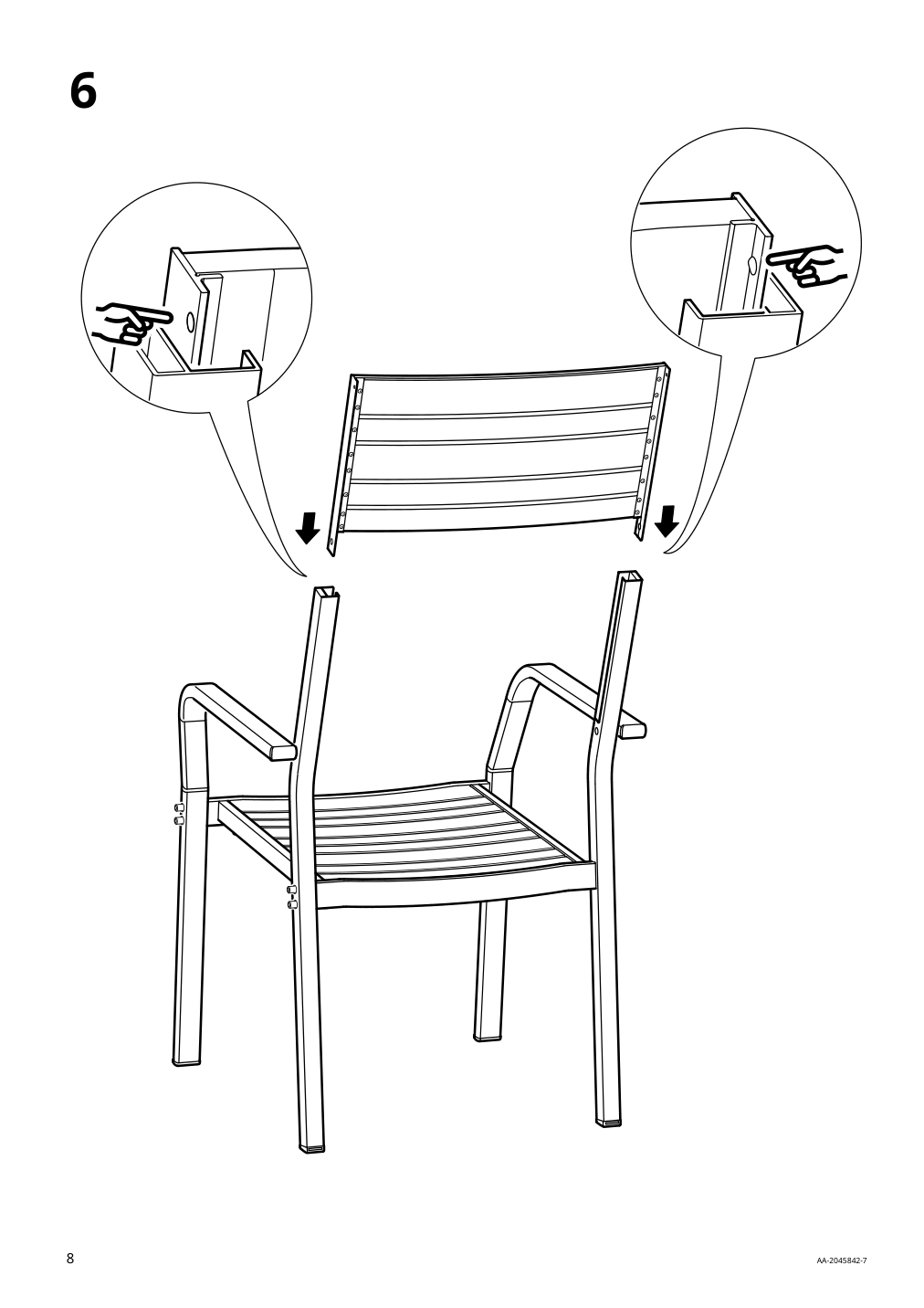 Assembly instructions for IKEA Sjaelland armchair outdoor light gray light brown | Page 8 - IKEA SJÄLLAND table and 4 chairs, outdoor 192.523.71