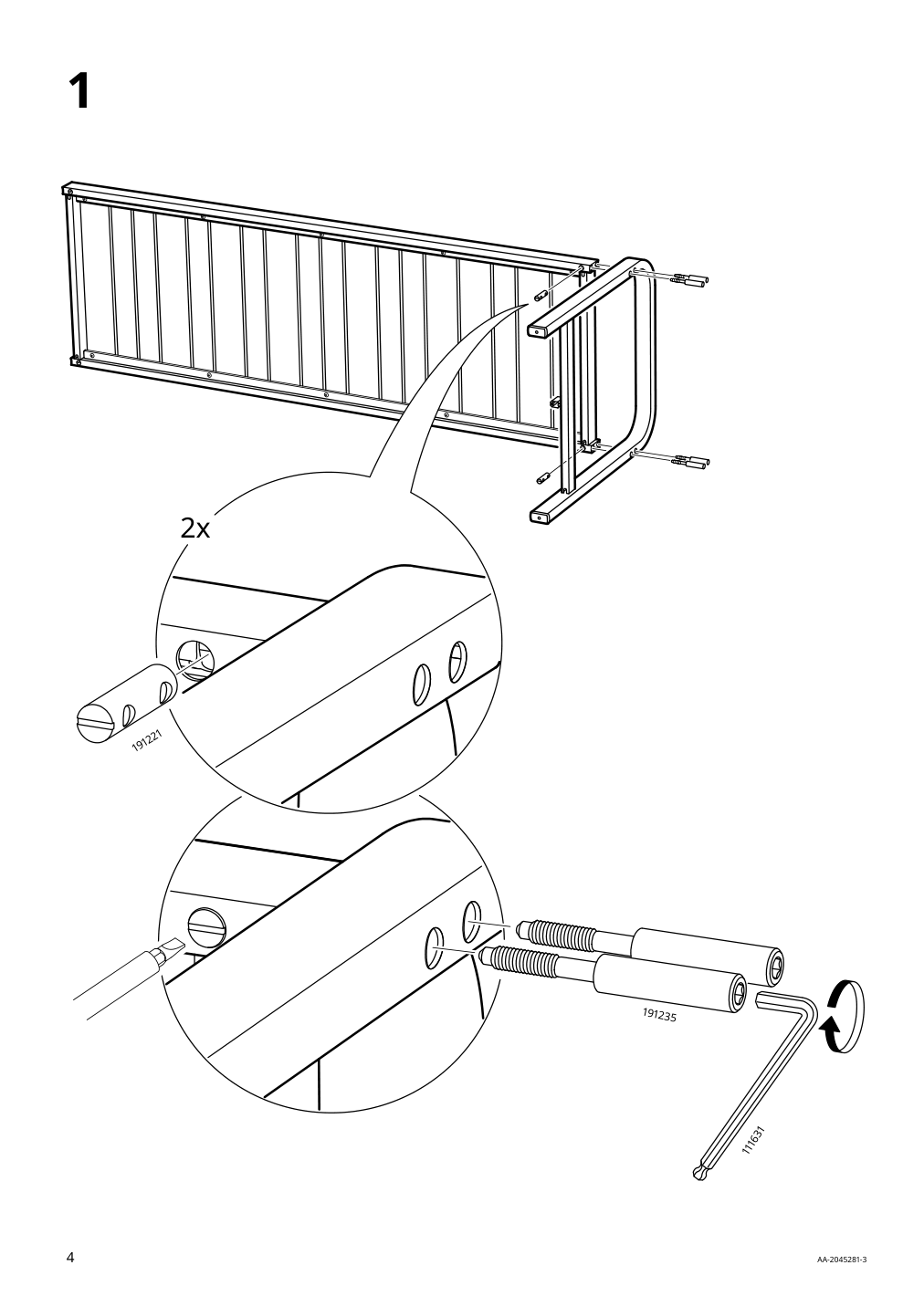 Assembly instructions for IKEA Sjaelland bench outdoor light gray dark gray | Page 4 - IKEA SJÄLLAND bench, outdoor 704.017.06