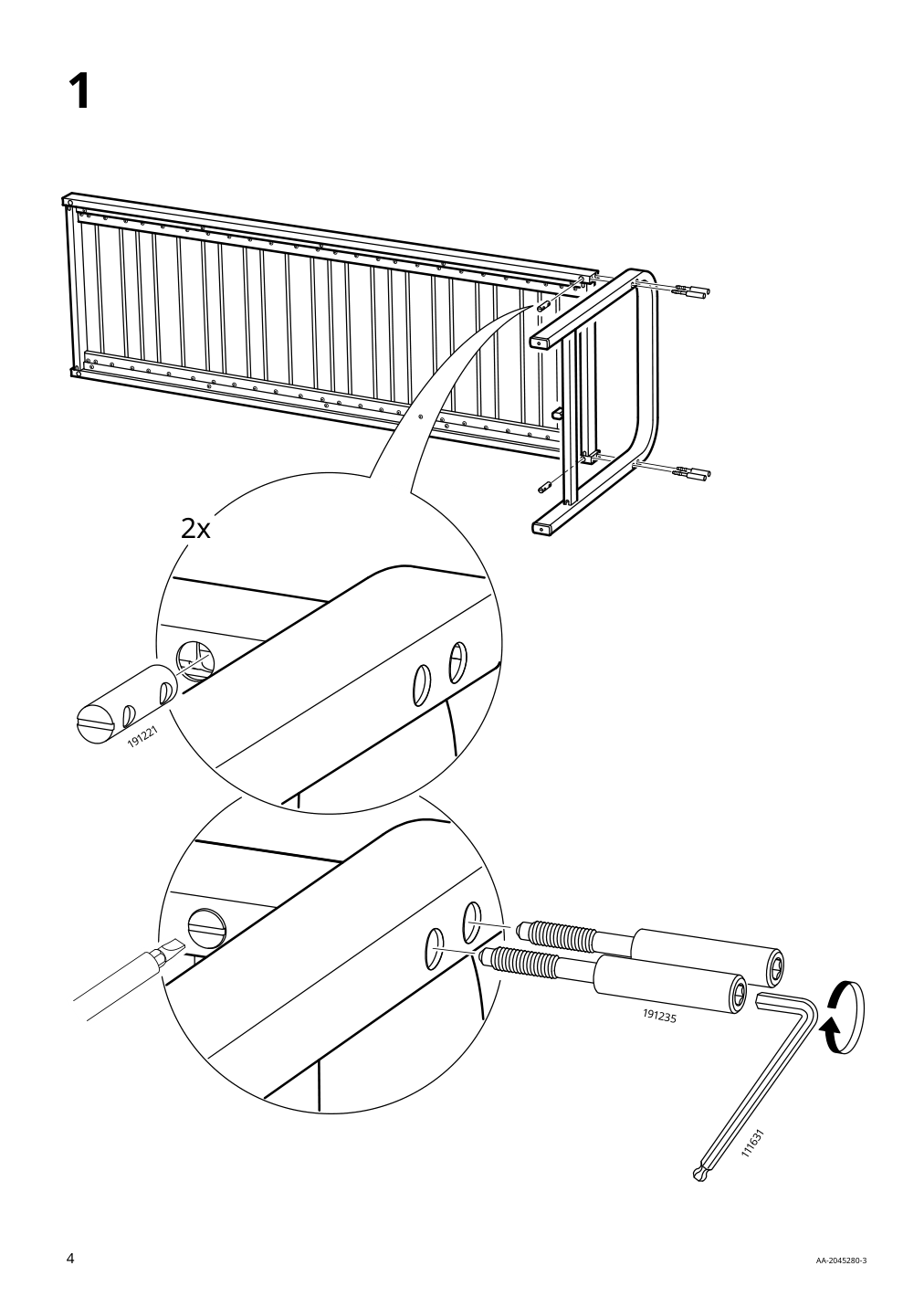 Assembly instructions for IKEA Sjaelland bench outdoor light gray light brown | Page 4 - IKEA SJÄLLAND bench, outdoor 504.019.86