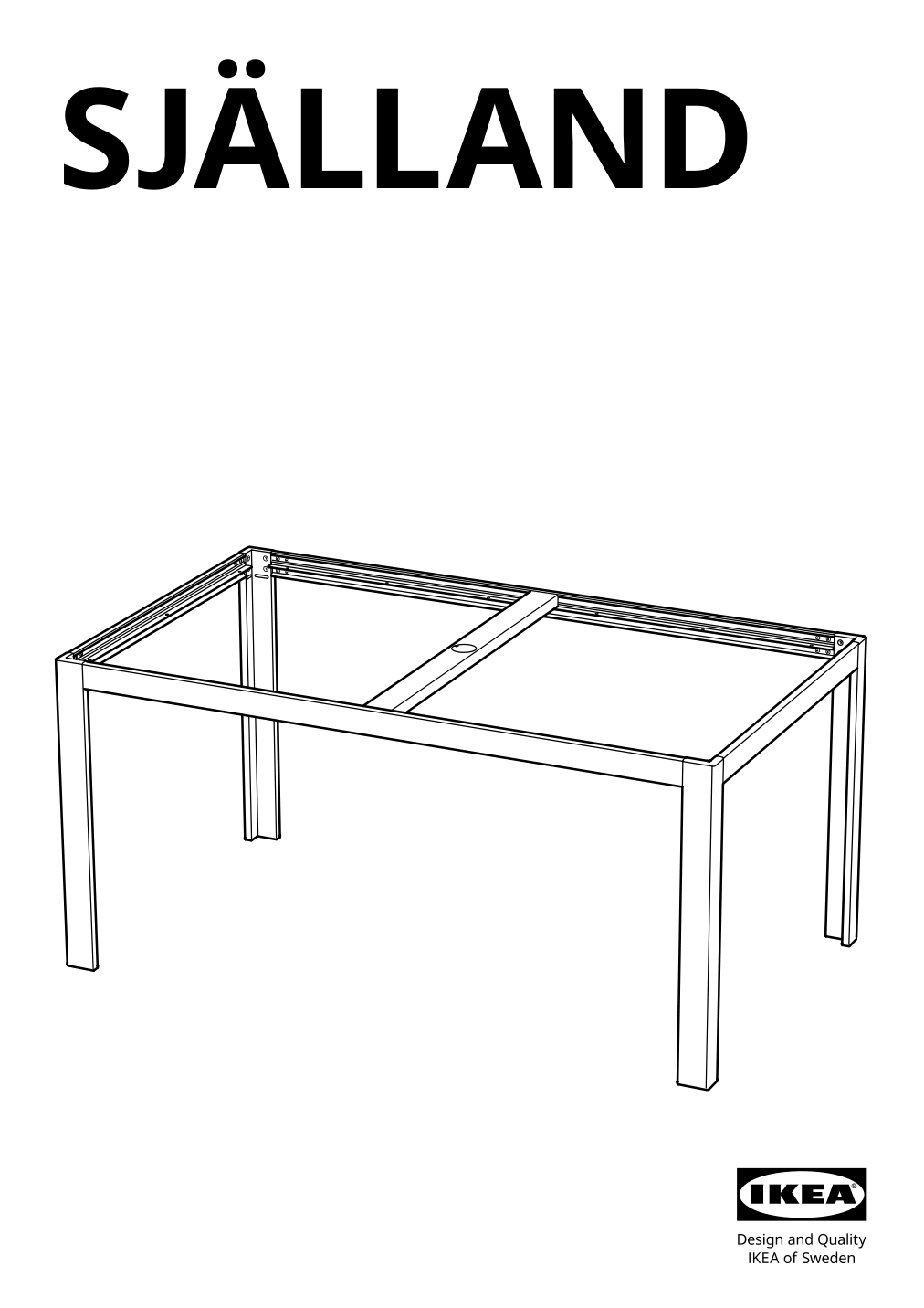 Assembly instructions for IKEA Sjaelland underframe outdoor light gray | Page 1 - IKEA SJÄLLAND table and 4 armchairs, outdoor 192.656.08