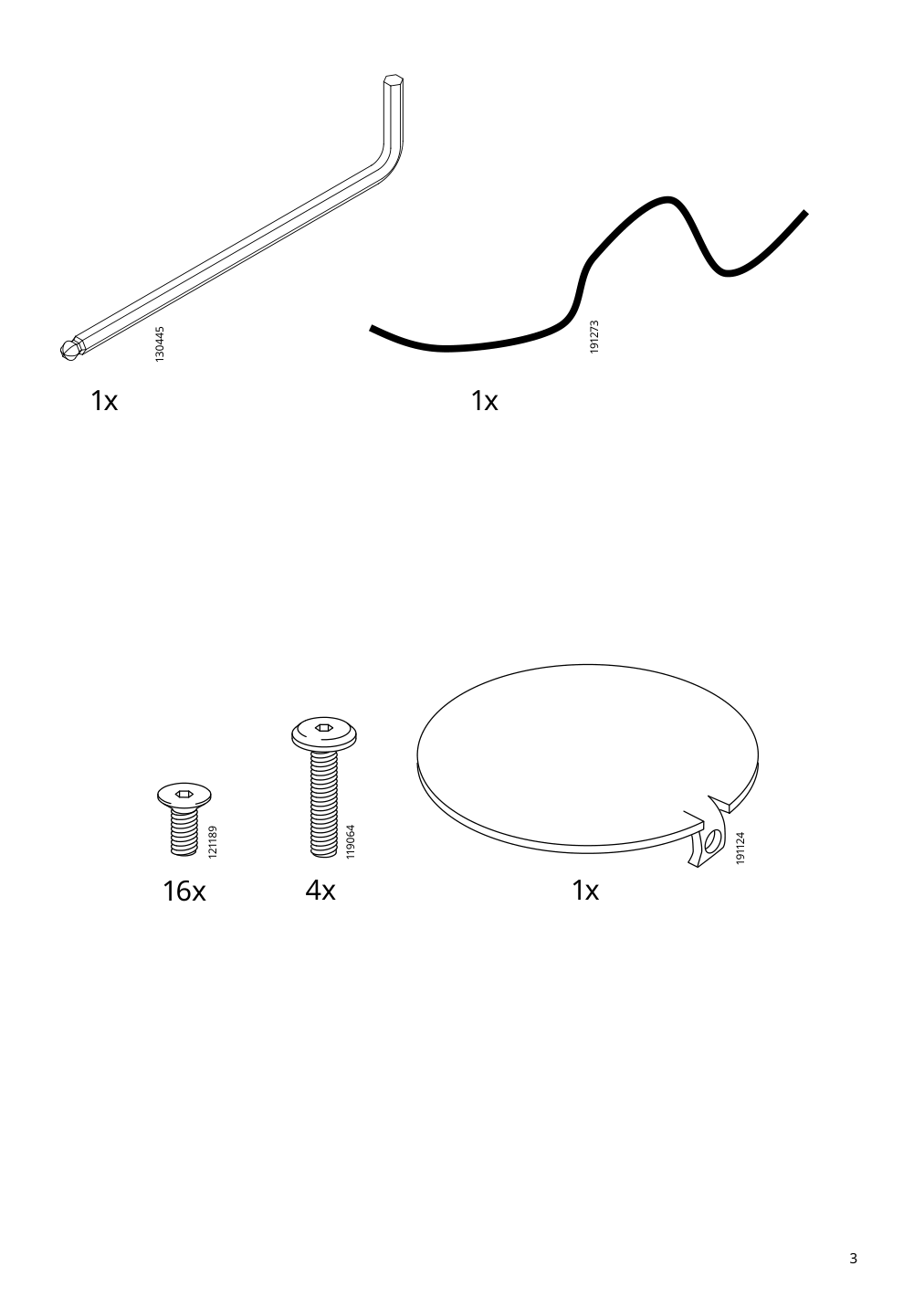 Assembly instructions for IKEA Sjaelland underframe outdoor light gray | Page 3 - IKEA SJÄLLAND table+6 armchairs, outdoor 192.651.99