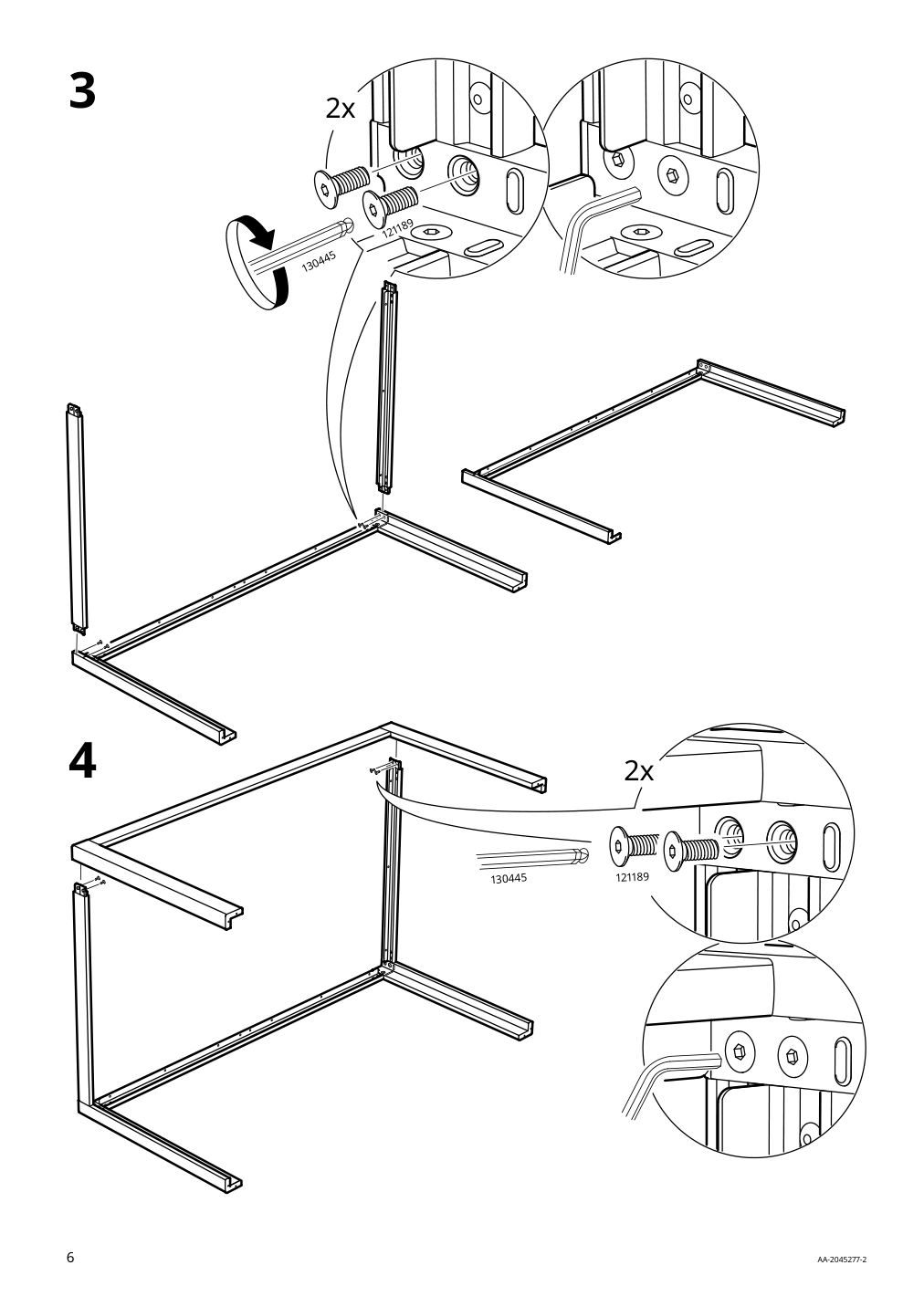 Assembly instructions for IKEA Sjaelland underframe outdoor light gray | Page 6 - IKEA SJÄLLAND table and 4 chairs, outdoor 192.523.71