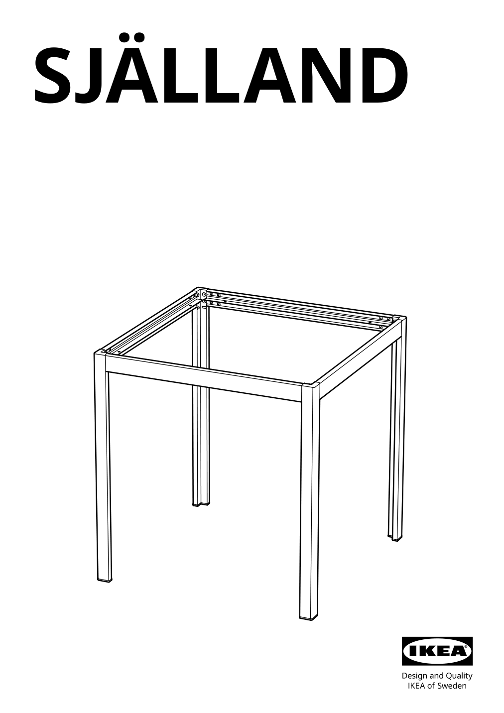 Assembly instructions for IKEA Sjaelland underframe outdoor light gray | Page 1 - IKEA SJÄLLAND table+2 armchairs, outdoor 892.652.09