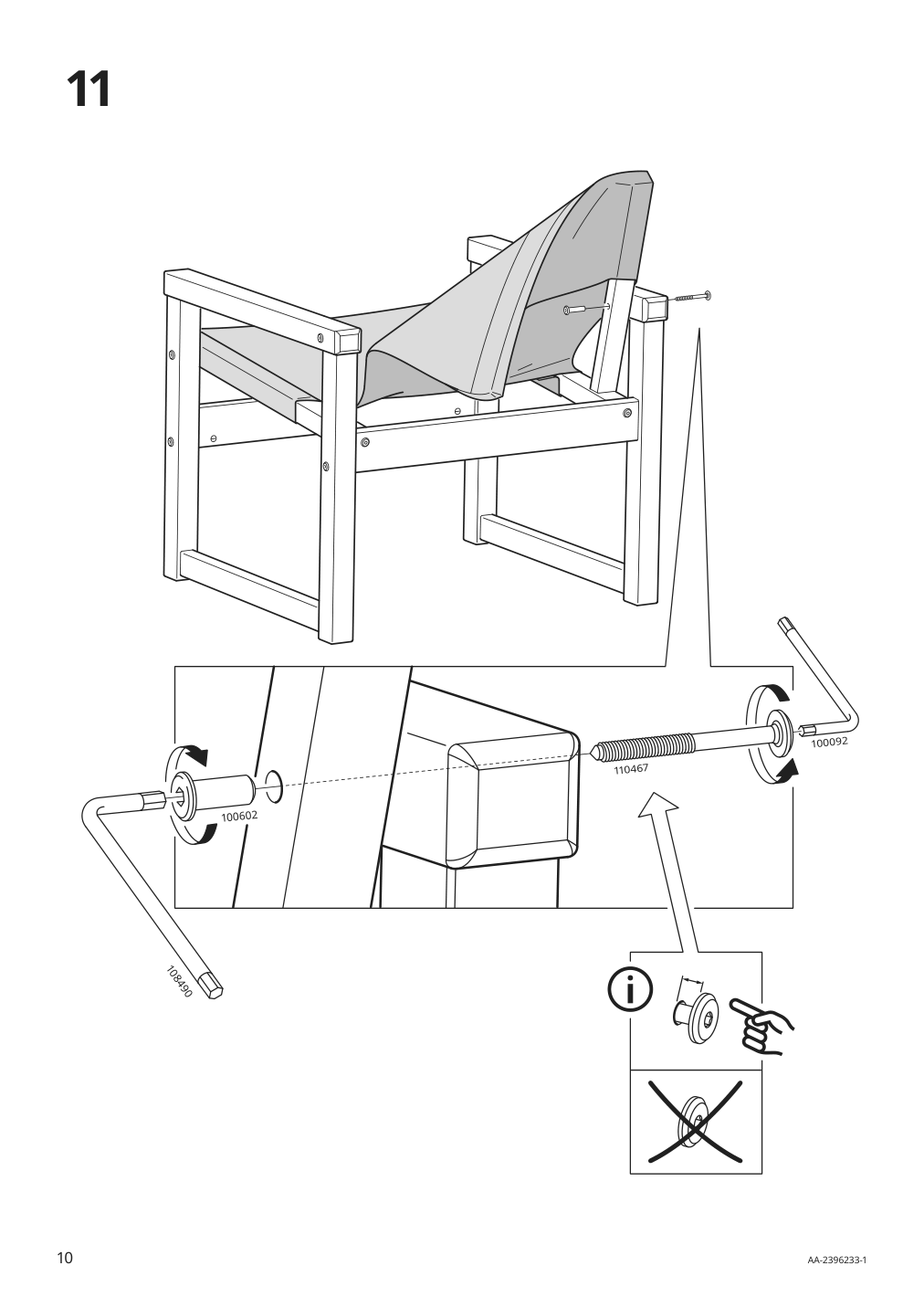 Assembly instructions for IKEA Sjaelsoe armchair | Page 10 - IKEA SJÄLSÖ armchair 905.550.95