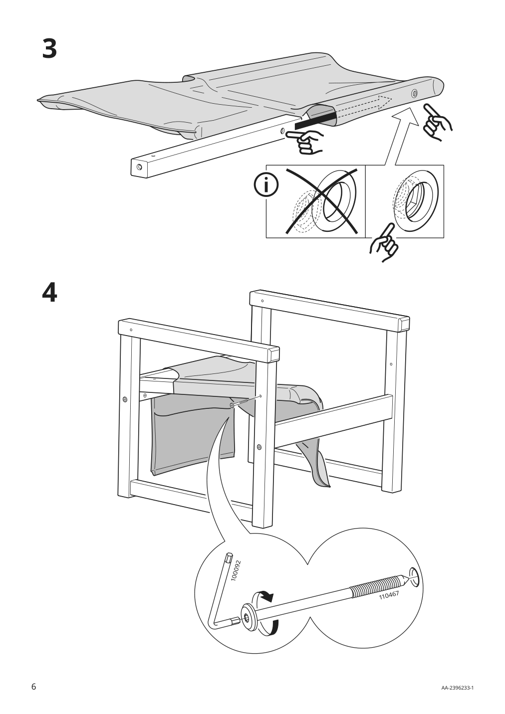 Assembly instructions for IKEA Sjaelsoe armchair | Page 6 - IKEA SJÄLSÖ armchair 905.550.95