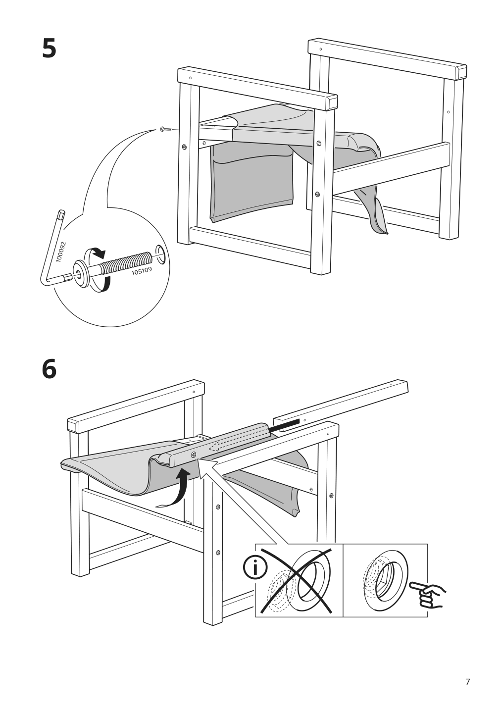 Assembly instructions for IKEA Sjaelsoe armchair | Page 7 - IKEA SJÄLSÖ armchair 905.550.95