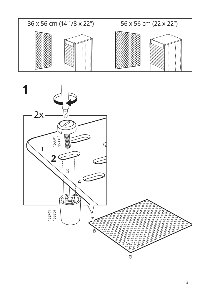 Assembly instructions for IKEA Skadis connector for wardrobe white | Page 3 - IKEA SKÅDIS connector for wardrobe 104.776.43