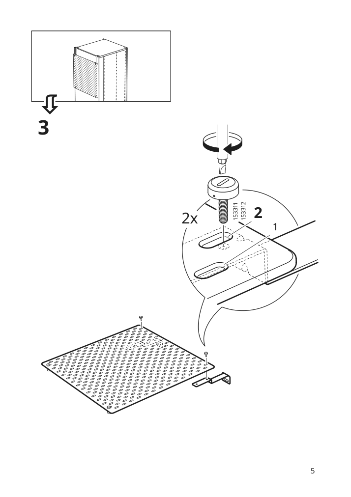 Assembly instructions for IKEA Skadis connector for wardrobe white | Page 5 - IKEA SKÅDIS connector for wardrobe 104.776.43