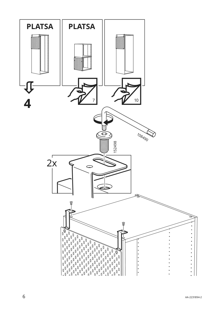 Assembly instructions for IKEA Skadis connector for wardrobe white | Page 6 - IKEA SKÅDIS connector for wardrobe 104.776.43