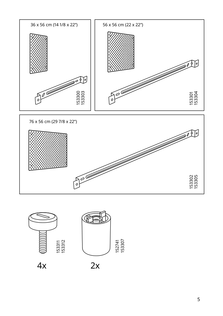 Assembly instructions for IKEA Skadis pegboard black | Page 5 - IKEA SKÅDIS pegboard combination 095.465.05