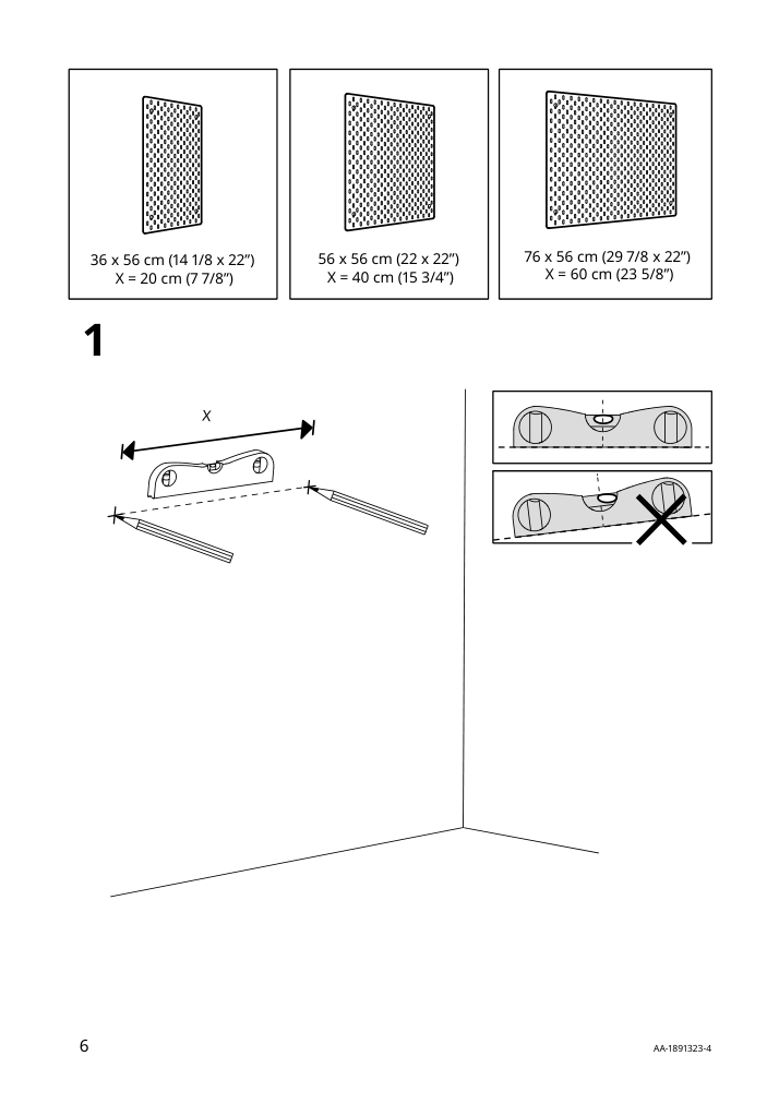 Assembly instructions for IKEA Skadis pegboard black | Page 6 - IKEA SKÅDIS pegboard combination 095.465.05