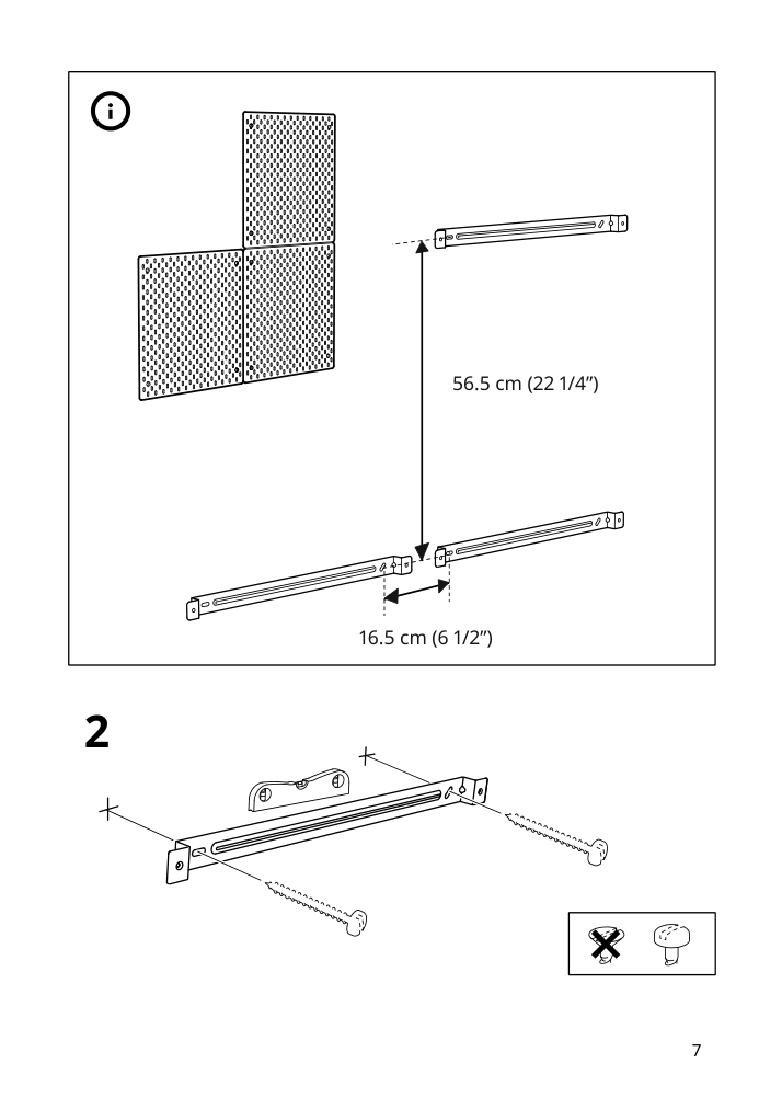 Assembly instructions for IKEA Skadis pegboard black | Page 7 - IKEA SKÅDIS pegboard combination 095.465.05