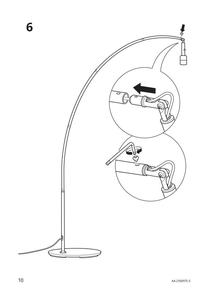 Assembly instructions for IKEA Skaftet floor lamp base arched black | Page 10 - IKEA SKOTTORP / SKAFTET floor lamp, arched 693.859.86