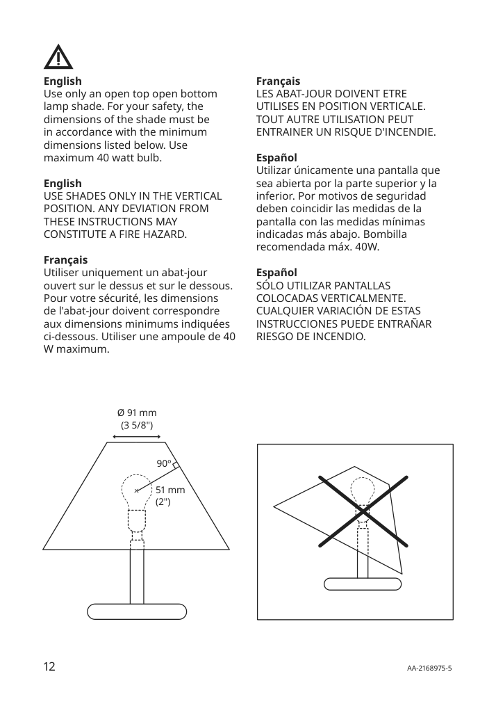 Assembly instructions for IKEA Skaftet floor lamp base arched black | Page 12 - IKEA SKOTTORP / SKAFTET floor lamp, arched 693.859.86