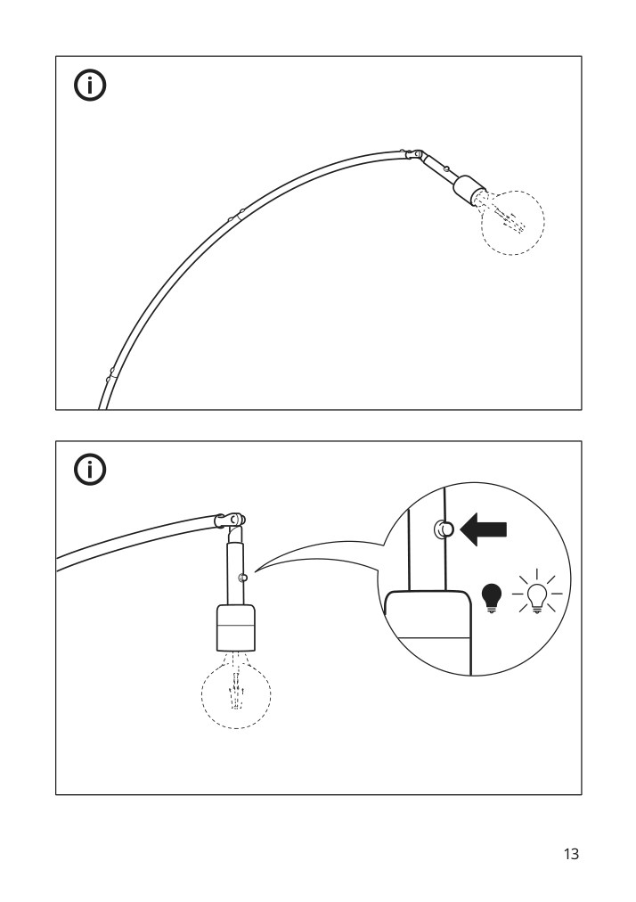 Assembly instructions for IKEA Skaftet floor lamp base arched black | Page 13 - IKEA SKOTTORP / SKAFTET floor lamp, arched 693.859.86