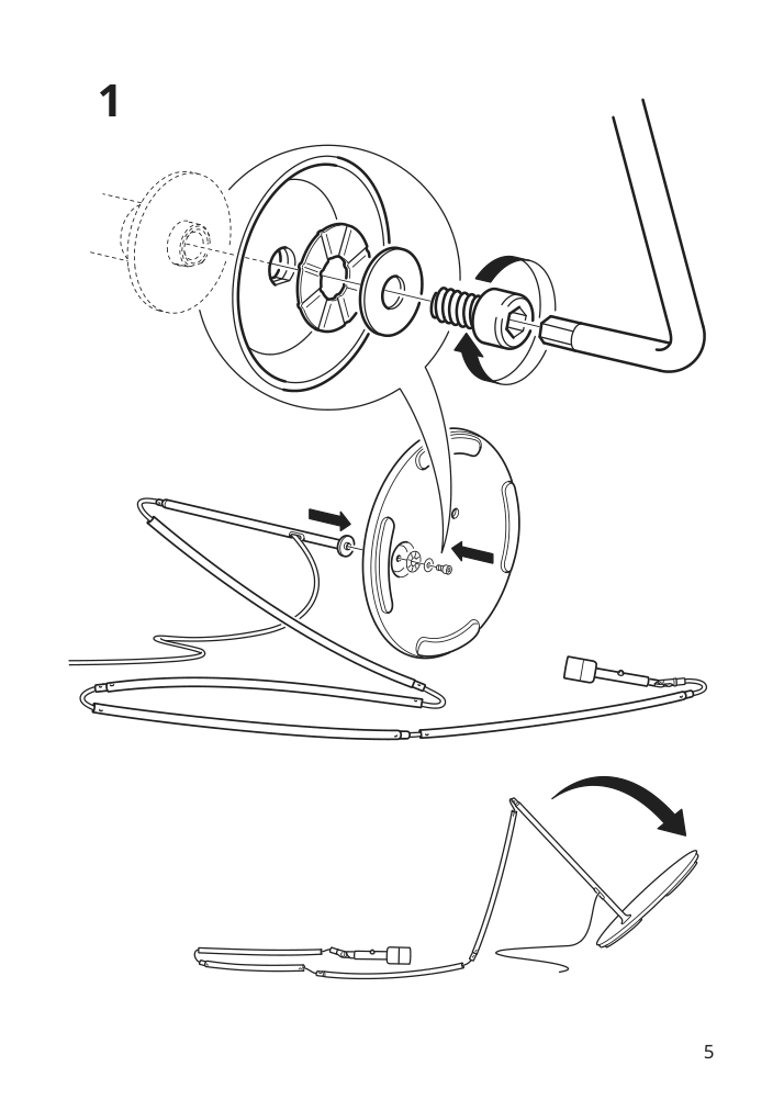 Assembly instructions for IKEA Skaftet floor lamp base arched black | Page 5 - IKEA SKOTTORP / SKAFTET floor lamp, arched 693.859.86