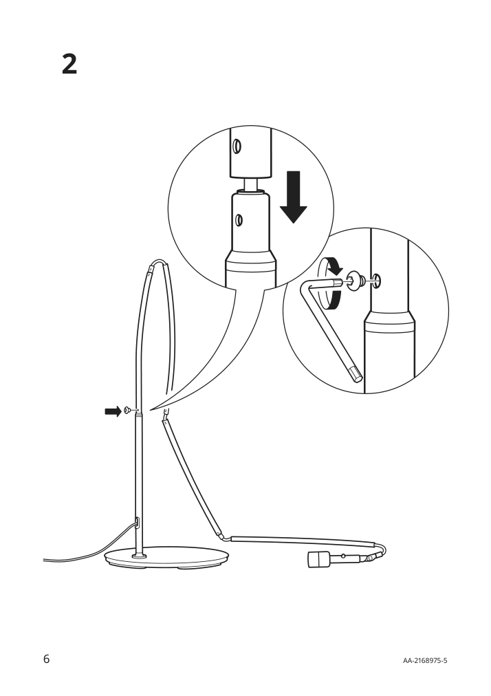 Assembly instructions for IKEA Skaftet floor lamp base arched black | Page 6 - IKEA SKOTTORP / SKAFTET floor lamp, arched 693.859.86