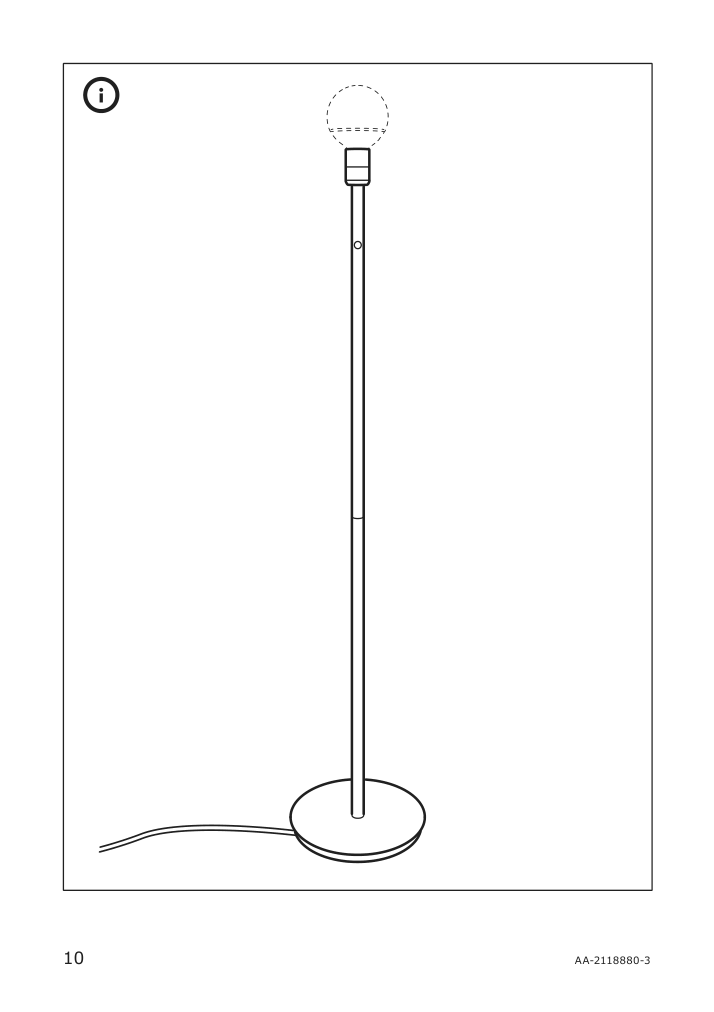 Assembly instructions for IKEA Skaftet floor lamp base nickel plated | Page 10 - IKEA SKAFTET / MOLNART floor lamp 394.818.90