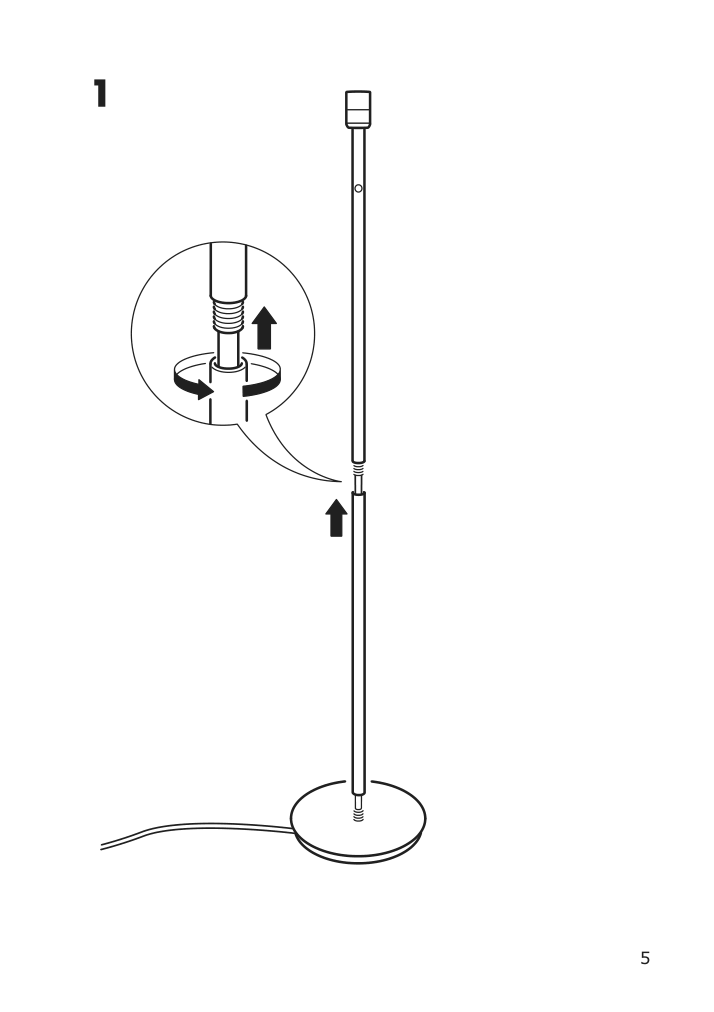 Assembly instructions for IKEA Skaftet floor lamp base nickel plated | Page 5 - IKEA SKAFTET / MOLNART floor lamp 394.818.90