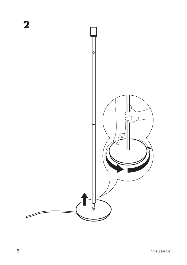 Assembly instructions for IKEA Skaftet floor lamp base nickel plated | Page 6 - IKEA SKAFTET / MOLNART floor lamp 394.818.90