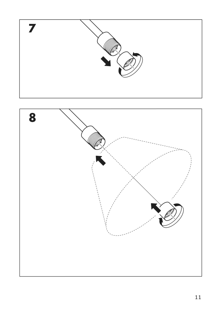 Assembly instructions for IKEA Skaftet floor lamp base w light blb arched black | Page 11 - IKEA LERGRYN / SKAFTET floor lamp base, arched 794.281.84