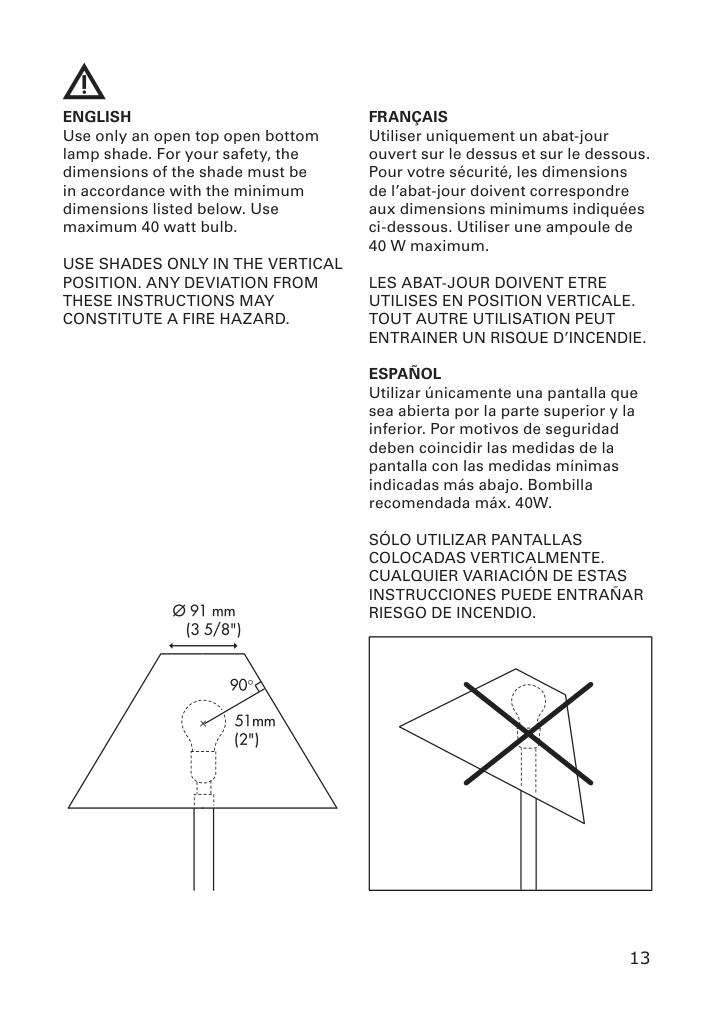 Assembly instructions for IKEA Skaftet floor lamp base w light blb arched black | Page 13 - IKEA LERGRYN / SKAFTET floor lamp base, arched 794.281.84