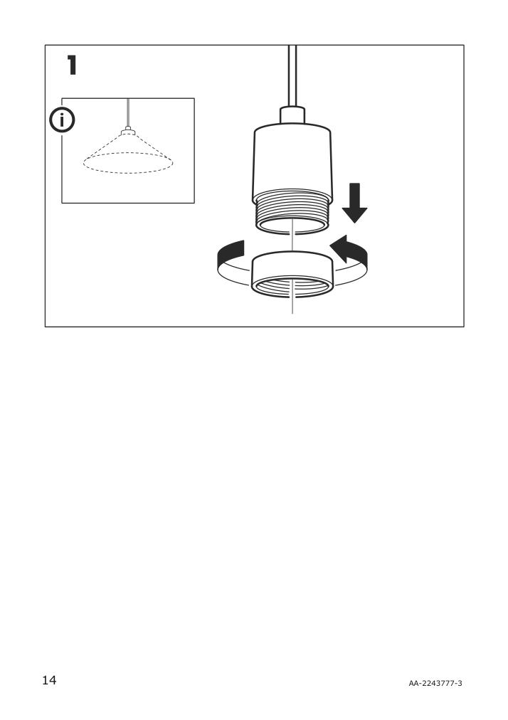 Assembly instructions for IKEA Skaftet triple cord set with ceiling mount nickel plated rectangle | Page 14 - IKEA BRUNSTA / SKAFTET pendant lamp 095.142.41