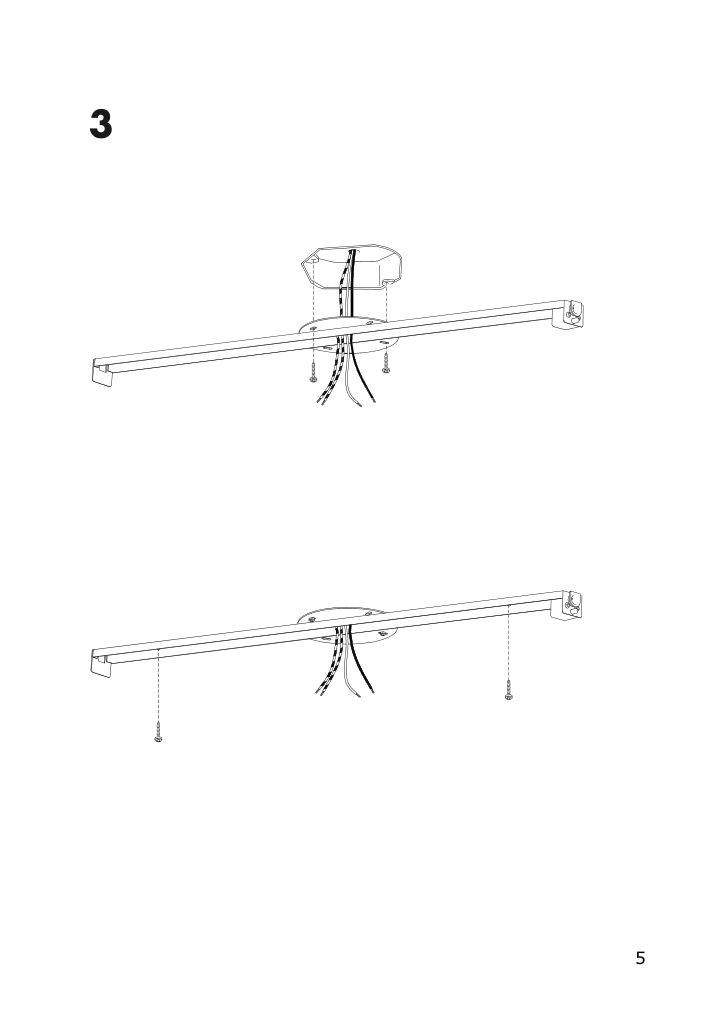 Assembly instructions for IKEA Skaftet triple cord set with ceiling mount nickel plated rectangle | Page 5 - IKEA BRUNSTA / SKAFTET pendant lamp 095.142.41