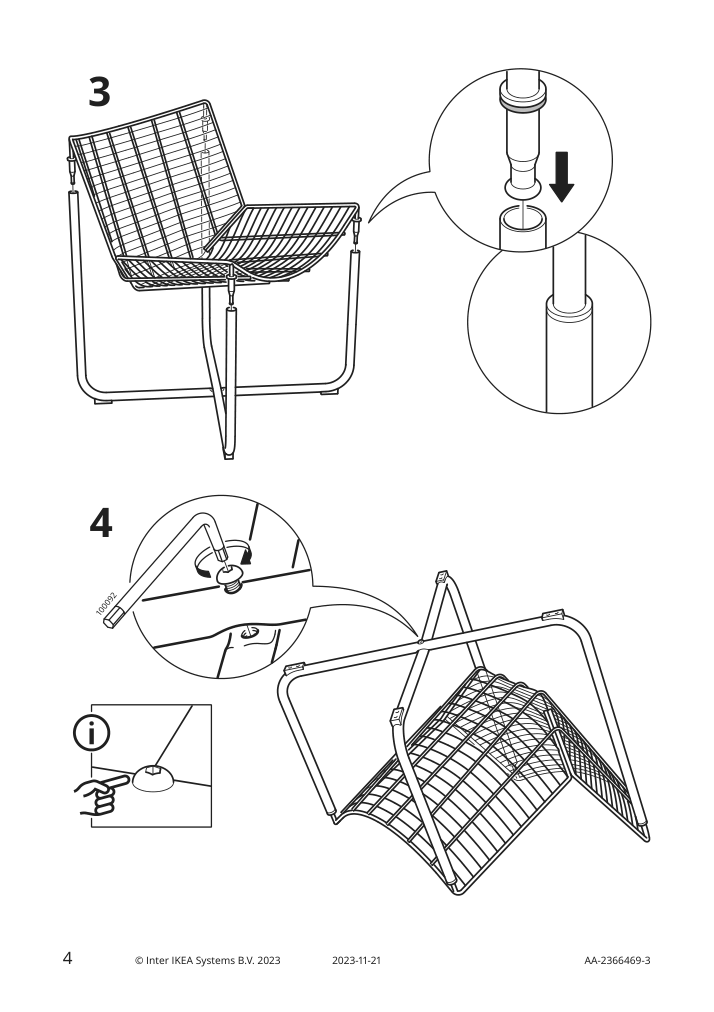 Assembly instructions for IKEA Skalboda armchair orange | Page 4 - IKEA SKÅLBODA armchair 405.553.09