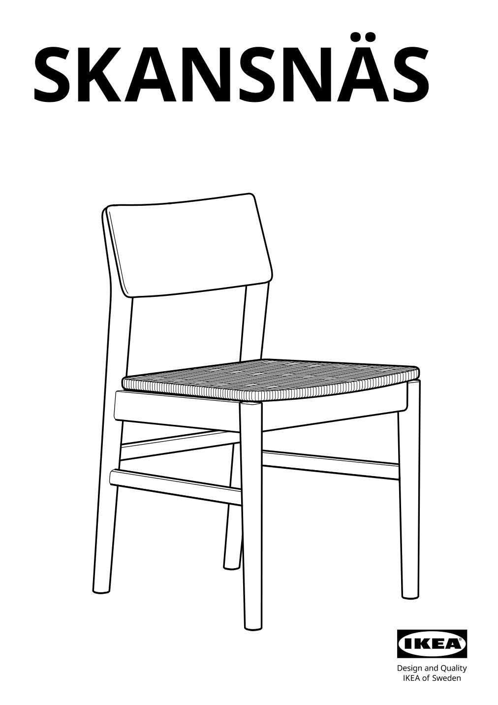 Assembly instructions for IKEA Skansnaes chair black beech | Page 1 - IKEA SKANSNÄS / SKANSNÄS table and 4 chairs 595.615.98