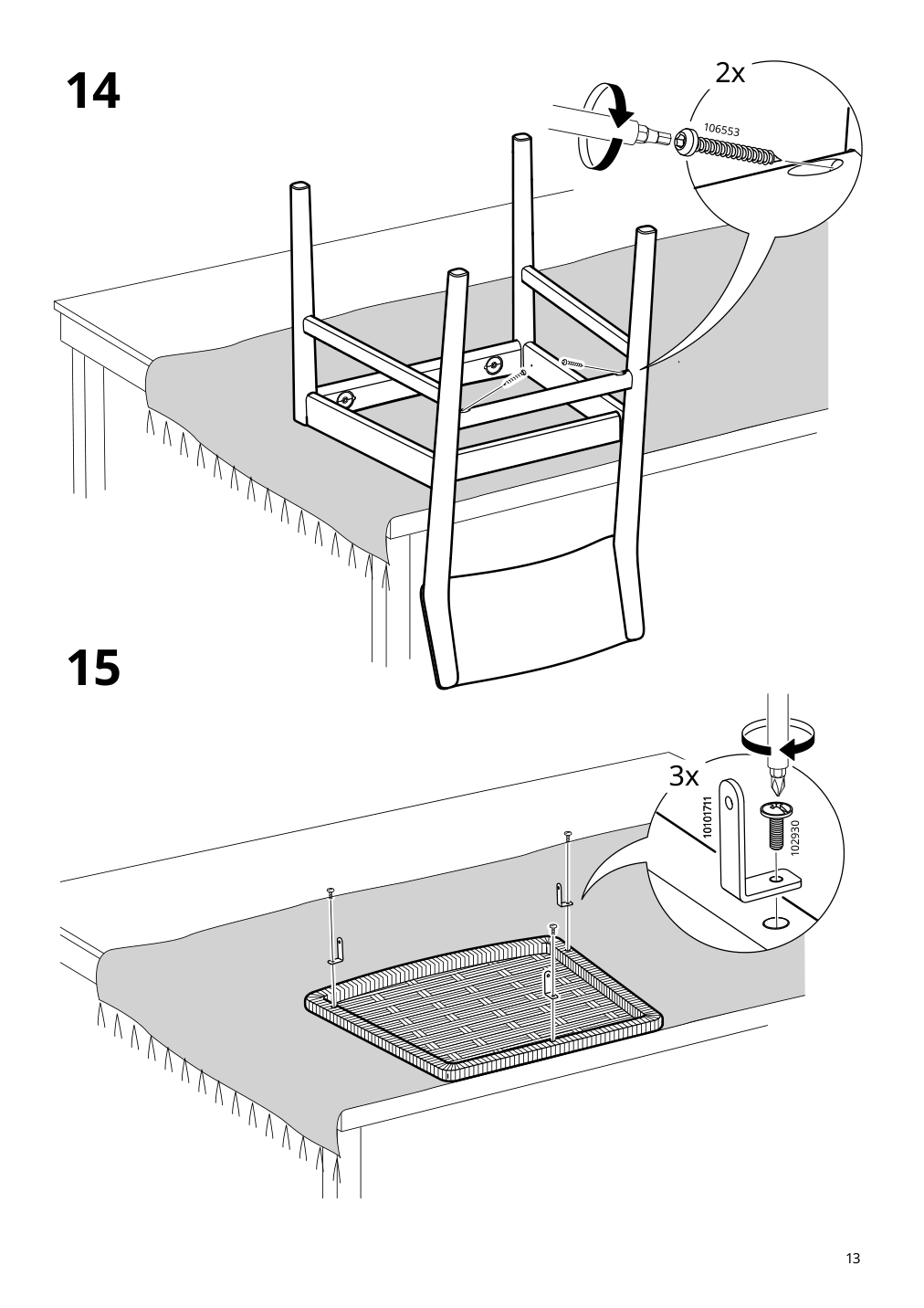 Assembly instructions for IKEA Skansnaes chair black beech | Page 13 - IKEA SKANSNÄS / SKANSNÄS table and 4 chairs 595.615.98