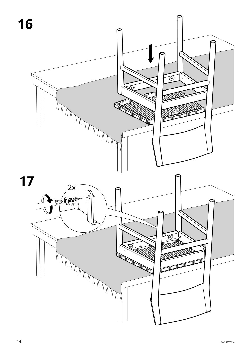 Assembly instructions for IKEA Skansnaes chair black beech | Page 14 - IKEA SKANSNÄS / SKANSNÄS table and 4 chairs 595.615.98