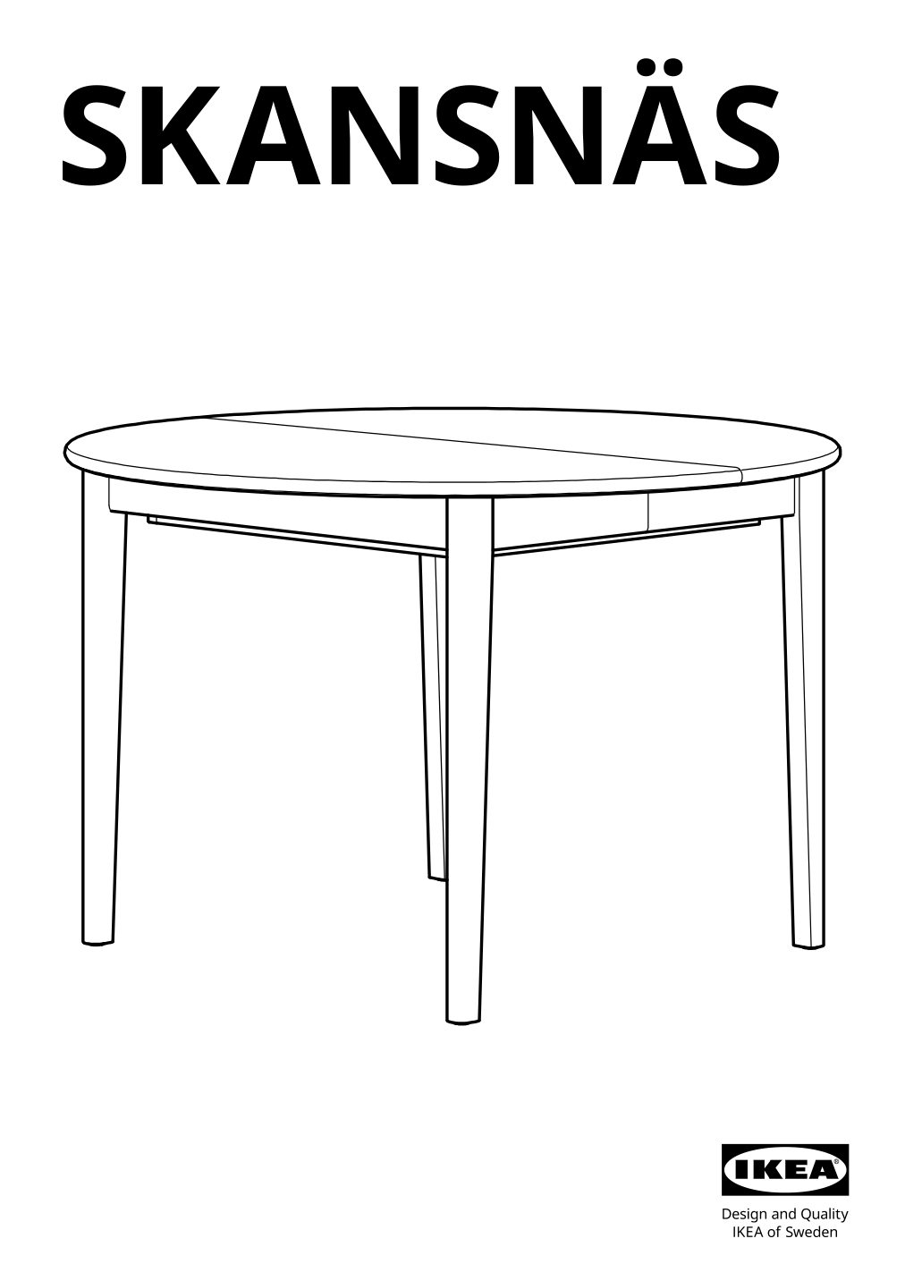 Assembly instructions for IKEA Skansnaes extendable table brown beech veneer | Page 1 - IKEA SKANSNÄS extendable table 705.632.37