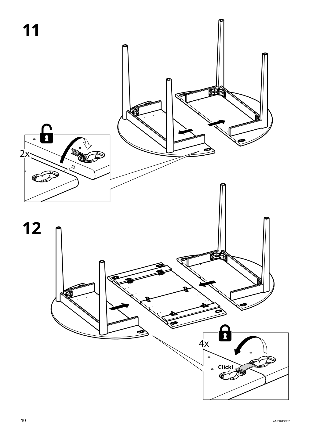 Assembly instructions for IKEA Skansnaes extendable table brown beech veneer | Page 10 - IKEA SKANSNÄS extendable table 705.632.37