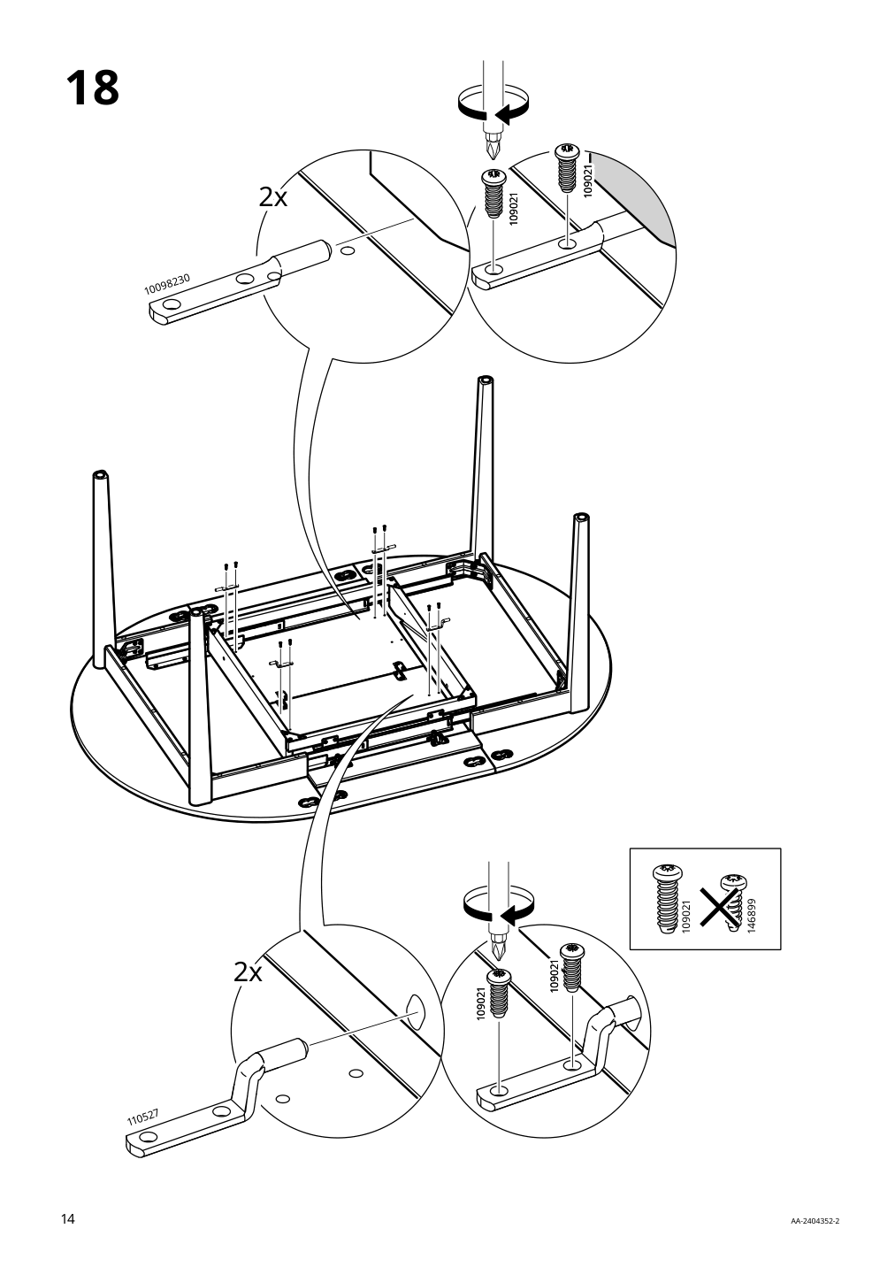 Assembly instructions for IKEA Skansnaes extendable table brown beech veneer | Page 14 - IKEA SKANSNÄS extendable table 705.632.37