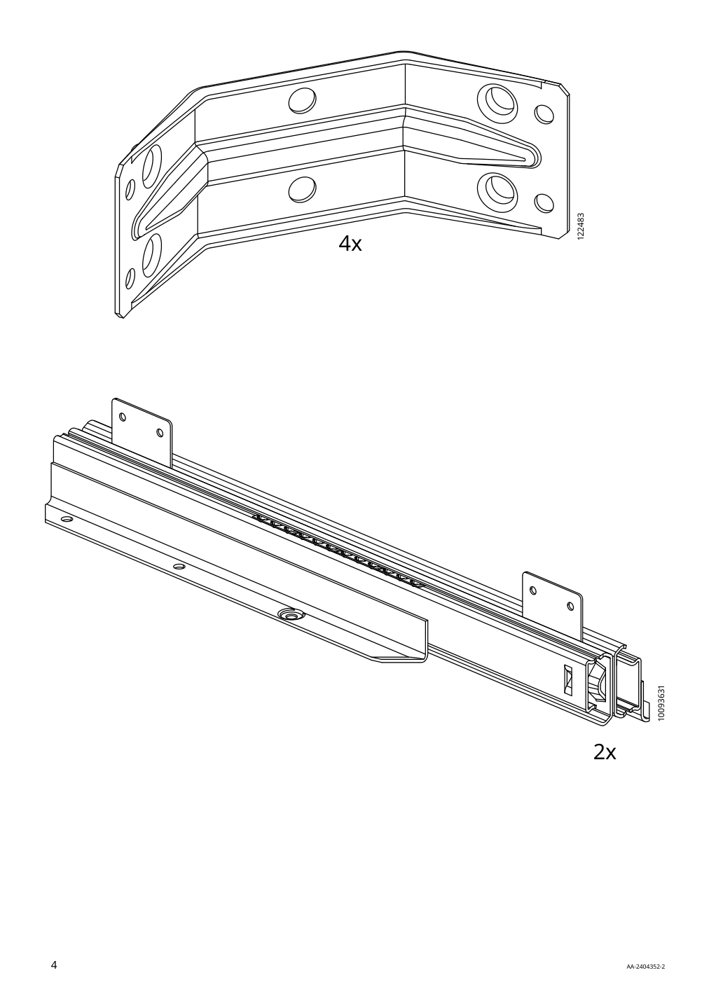 Assembly instructions for IKEA Skansnaes extendable table brown beech veneer | Page 4 - IKEA SKANSNÄS extendable table 705.632.37