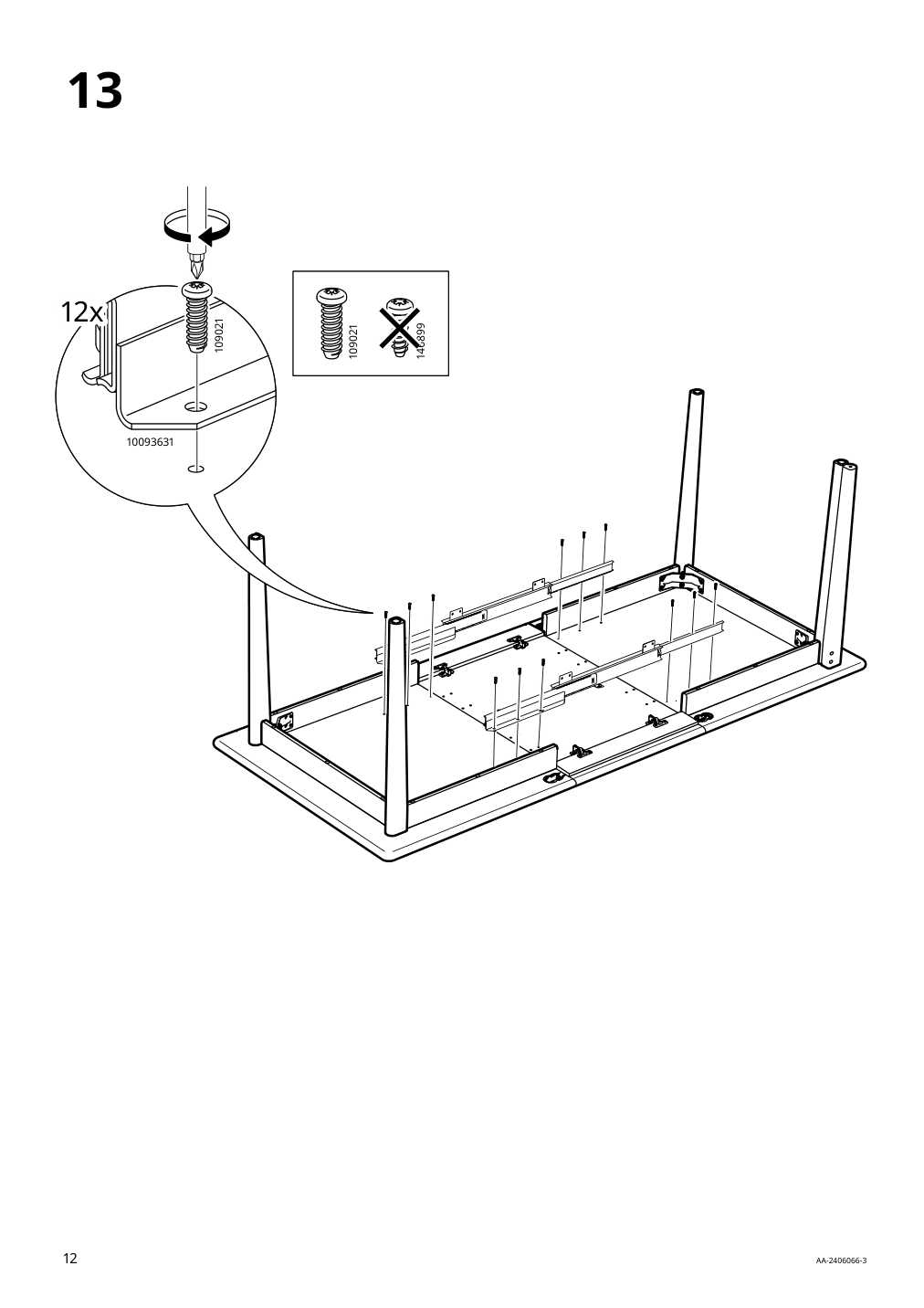 Assembly instructions for IKEA Skansnaes extendable table brown beech veneer | Page 12 - IKEA SKANSNÄS / SKANSNÄS table and 4 chairs 595.615.98