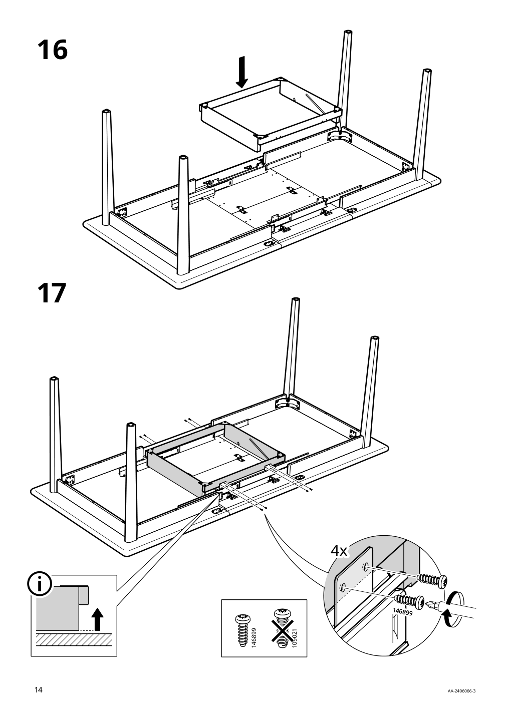 Assembly instructions for IKEA Skansnaes extendable table brown beech veneer | Page 14 - IKEA SKANSNÄS / SKANSNÄS table and 4 chairs 595.615.98